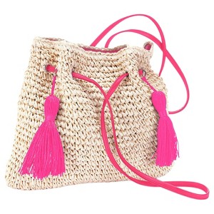 Women's Tassel Raffia Handbag - LASCANA - 1 of 4