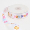 Unique Bargains 0.98"x72.18' Reusable Letter Pattern Gift Ribbon - 2 of 4
