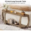 Lantine 63-Inch Long Wooden Console Table with Curved Legs, Farmhouse Sofa Entryway Table for Living Room, Hallway, Entrance - 4 of 4