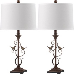 Birdsong Table Lamp (Set of 2) - 28 Inch Height - LIT4325 - Oil Rub Bronze - Safavieh - 1 of 4