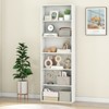 Tangkula 6-Tier Bookshelf 70" Tall Wooden Freestanding Storage Organizer w/ Open Shelves - 4 of 4
