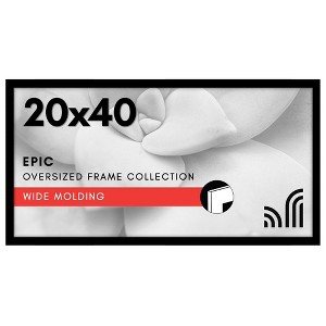 Americanflat 20x40 Picture Frame with Polished Plexiglass - Black Picture Frame with Engineered Wood - Epic Collection - 1 of 4