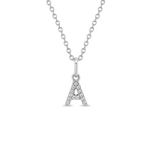 Girls' Cubic Zirconia Letter Sterling Silver Necklace - In Season Jewelry - 1 of 4