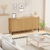 Wooden Freestanding Sideboard Buffet Cabinet with Fluted Doors, Adjustable Shelf Storage, Modern Storage Cabinet Coffee Bar for Dining Room - 4 of 4