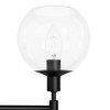 Hunter Fan Xidane with Clear Glass 3-Light Bathroom Vanity Wall Light Fixture Matte Black - 4 of 4