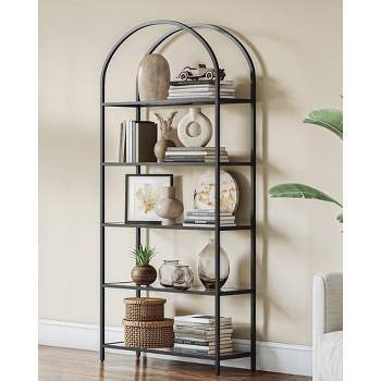VASAGLE 5-Tier Bookshelf Display Storage Shelf Modern Bookcase with Metal Frame for Bedroom Living Room