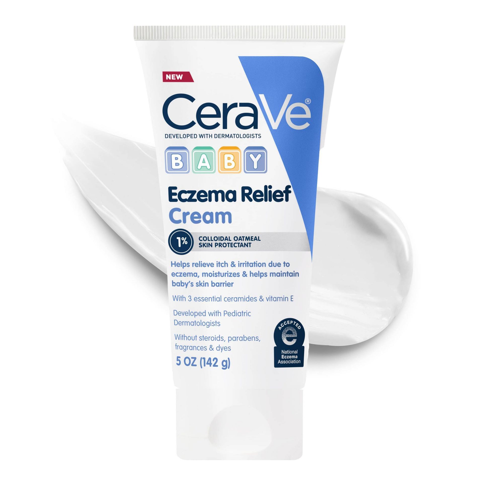 CeraVe Baby Eczema Cream - 5oz: Moisturizing, Hypoallergenic, Contains Hyaluronic Acid, Steroid-Free