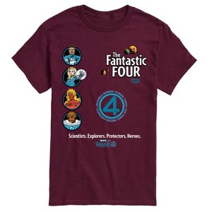 Men's - Marvel - Fantastic Four Scientists Explorers Protectors Heroes Short Sleeve Graphic T-Shirt - 1 of 4