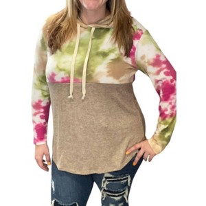 Women's Tie Dye Hoodie - honeyme - 1 of 2