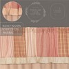 Sawyer Mill Red Chambray Solid Panel with Attached Patchwork Valance Set of 2 84x40  VHC Brands - 3 of 4
