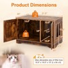 Costway Cat Litter Box Enclosure Furniture with Double Doors Divider Side Entry for Cats Brown/Black/Gray - 3 of 4