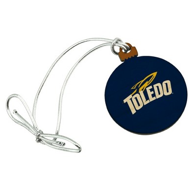 University of Toledo Rockets Logo Mini Small Tiny Wood Christmas Tree Holiday Ornament