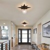 DAKAFUL Flush Mount Ceiling Light" - Retro Gold-rimmed Star Design Universal Compatibility with 60W E26 Bulbs - Black - 2 of 4