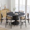 Dovelina Round Dining Table Mid-Century Dining Room Table with Designer Table Base - 2 of 4