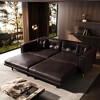 92.1'' Faux Leather Ultra Wide Armrest 4-Seater Sofa Bed with Tufted Modern Design - 2 of 4