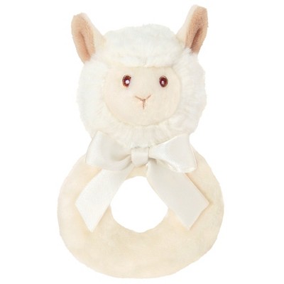 Bearington Baby Lil' Alma, 5.5 Inch Plush Llama Stuffed Animal Soft Rattle