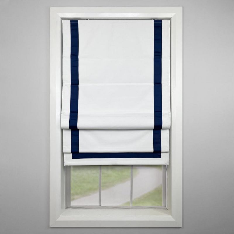Versailles Valentina Cordless Roman Blackout Shades For Windows Insides/Outside Mount Navy, 4 of 7