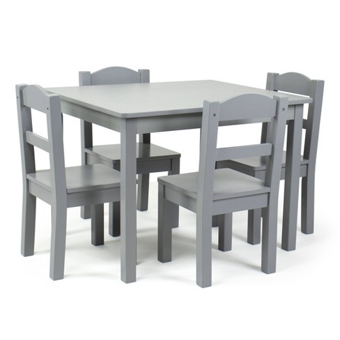 Melissa & Doug Wooden Table & Chairs - Gray