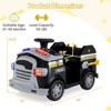 Costway 12V Kids Ride on Fire Truck Toddler Fire Toy Car with Shovel & Wrench Black/Green/Red - 3 of 4