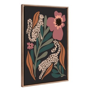 Sylvie Beaded Wild Garden Framed Canvas by Oris Eddu Gold - Kate & Laurel All Things Decor - 1 of 4