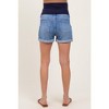 Pinkblush Navy Distressed Rolled Cuff Maternity Jean Shorts - 4 of 4