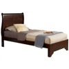 West Haven Twin Wood Sleigh Bed in Cappuccino (Brown) - Alpine Furniture - 2 of 3