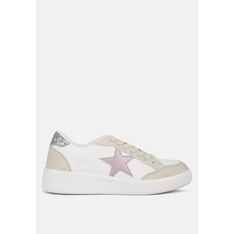 Женские кроссовки London Rag Womens Perry Glitter Detail Star Sneakers 8