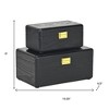 HomeRoots Set Of Two Black Solid Wood Jewelry Box - 3 of 4