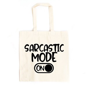 City Creek Prints Sarcastic Mode On Canvas Tote Bag - 15x16 - Natural - 1 of 2