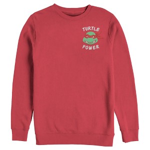 Men's Teenage Mutant Ninja Turtles Raphael Turtle Power Sweatshirt - 1 of 4