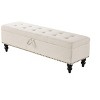 NicBex Modern Pull-Open Top Linen Ottoman Bench with Storage,Button Tufted Storage Ottoman for Bedroom,Entrance - 4 of 4