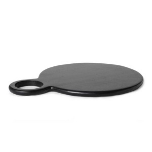 SEVOBAL Serving Platters Oval Mango Wood Cheese Board, Elegant Serving Platter for Stylish Entertaining, Family Party, Black, 17.91"*9.84"*0.59" - 1 of 4