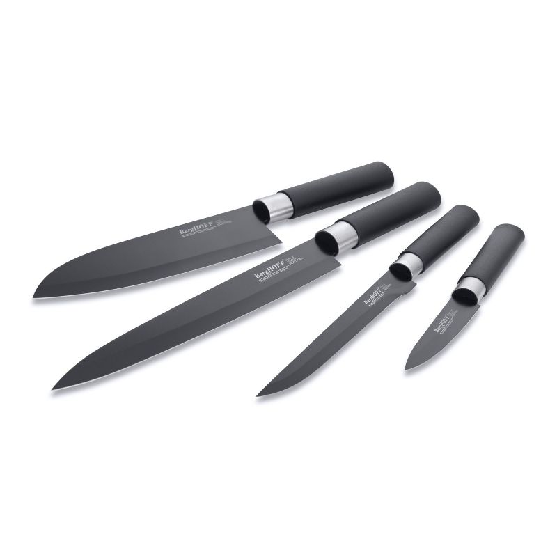 BergHOFF Essentials 4Pc Ceramic Coated Knife Set, Black, 1 of 7