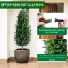 Artificial Topiary Ball Tree with Metal Ground Spike , Fake Artificial Topiary Cedar Tree - 4 of 4