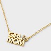 14k Gold Dipped Cubic Zirconia Girl Mom Heart Necklace - Gold - 4 of 4