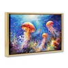 Stupell Industries Jellyfish Serenade Underwater Black Floater Framed Canvas Wall Art - 3 of 4