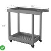 Versatile Cart HDPE Heavy Duty Utility Cart 500Lbs Load Flexible Wheels for Home, Office Black/Gray - 3 of 4