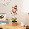 Northlight 14" Orchid Flower Artificial Potted Plant - Red/Yellow - 2 of 4