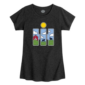 Girls' - Case IH - Logo Farm Fill Fitted Short Sleeve Graphic T-Shirt - 1 of 4