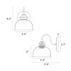 LNC Donnish 6.6-in W 1-Lights Brushed Black Farmhouse Dome  Wall Lights - 3 of 4