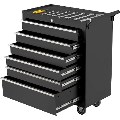 24-Inch Rolling Tool Chest with 6 Drawers – Mobile Tool Organizer with Locking System & Drawer Liners