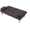 DOMETOUR 66.1" Futon Sleeper Sofa Bed for Living Room, PU Leather Adjustable Backrest Convertible Sofa - 2 of 4