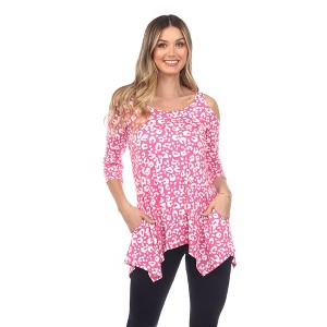 Leopard Cold Shoulder Tunic - White Mark - 1 of 4