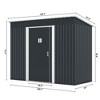 Bencmate Storage Sheds Outdoor Storage Room With All-Weather Design Metal Tool Shed, Easy To Assemble For Backyard, Gray, 109.46"*51.97"*70.87" - 3 of 4