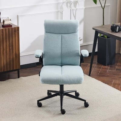 VINGLI Rolling Ergonomic Office Desk Chair with Padded Flip-up Arms, 360° Swivel High Back Executive Computer Chair with Wheels,