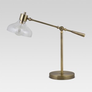 Crosby Glass Desk Lamp Brass (Lamp Only) - Threshold