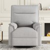 360° Swivel Recliner Chair, Swivel Recliner With Padded Back And Cushions, Reclining Pull Device, Tiltable Steel System - 2 of 4