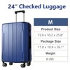 Kumasinova 24"Hardshell Luggage,Durable ABS Carry-On Suitcase with TSA Lock,Airline-Approved Double Spinner Travel Luggage,Lightweight - 3 of 4