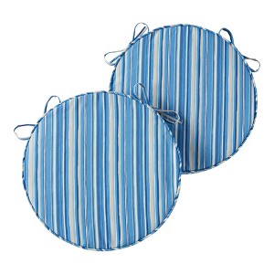 18" Round Outdoor Chair Pad Set of 2 - 1 of 4