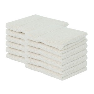 Splash Ultra-Soft Zero Twist 100% Ring Spun Cotton Face Washcloth Set – Reversible, 550 GSM, Soft, Highly Absorbent Towels for Bathroom - 12" x 12" - 1 of 4